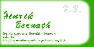 henrik bernath business card