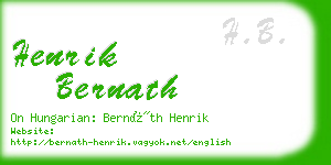 henrik bernath business card